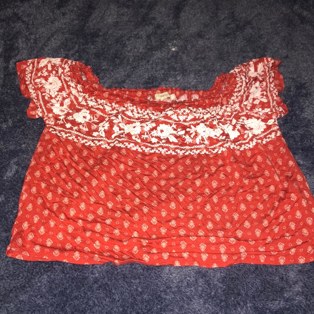 Rewind Floral Orange Shirt